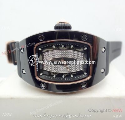 Swiss Richard Mille RM07-1 Copy Watch Black Ceramic Case Black Dial