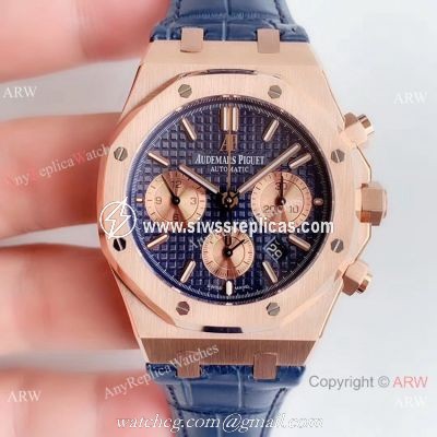 BF Factory Audemars Piguet Royal Oak 26331or Copy Watch Rose Gold Blue Face