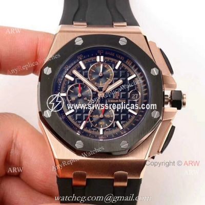Replicas Audemars Piguet Royal Oak Offshore 44mm Watch Dark Blue Face
