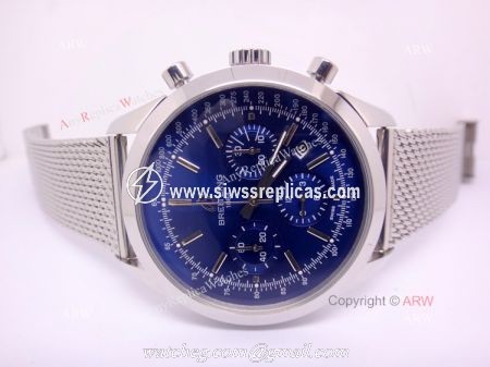 Breitling Transocean Replica Watch Breitling Transocean Blue Dial Stainless Steel
