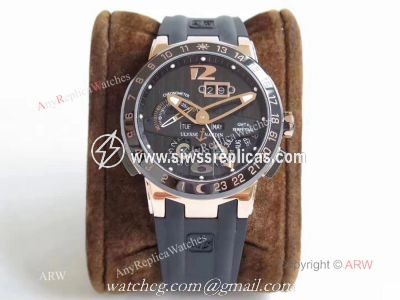 Swiss Grade Replica Ulysse Nardin El Toro Rose Gold Rubber Watch