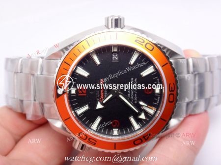 Swiss Replica Omega Seamaster Co-Axial Watch SS Orange
