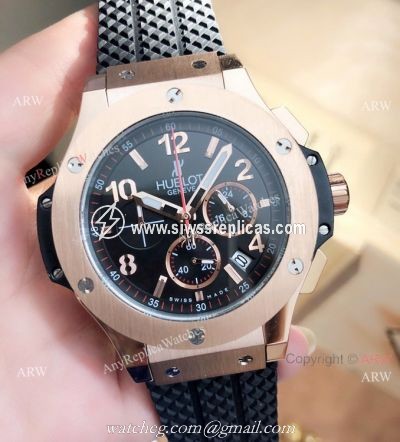Fake Hublot Geneve Big Bang Rose Gold Chronograph Watch
