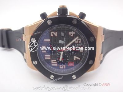 Audemars Piguet Royal Oak Offshore Replica Watch Rose Gold Red 8 Dial
