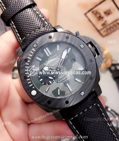 New Replica Panerai Luminor Submersible Men watches Carbotech Case Camouflage Face