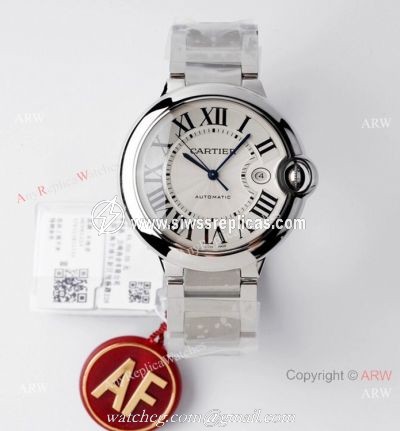 1-1 Best Edition AF Factory Ballon Bleu Cartier Copy Watch Stainless Steel 42mm
