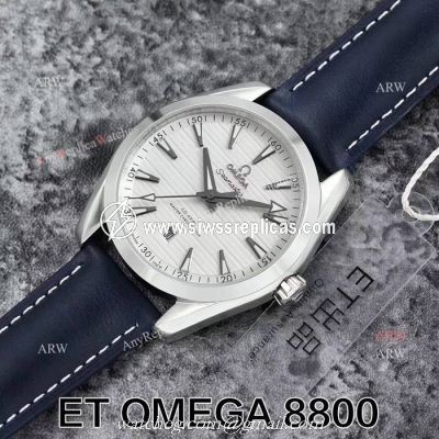 Replica Omega Seamaster Swiss ETA 8800 Movement Superluminova Leather Band Watch