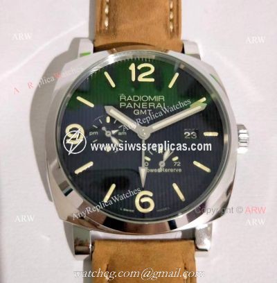 Best Panerai Radiomir GMT Power Reserve Black Dial Watch Pam 658