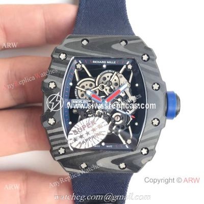 AAA Replica Richard Mille RM35-01 Rafael Nadal Men Watch Blue Nylon Strap