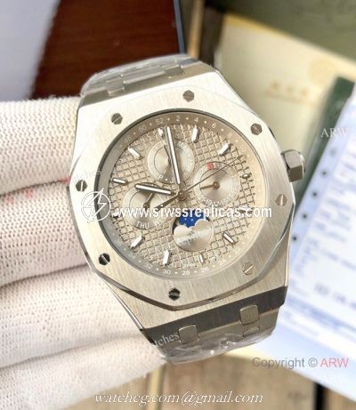 Audemars Piguet Royal Oak Perpetual Calendar Watches Stainless Steel Gray Dial
