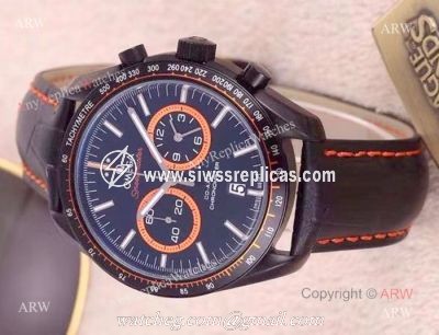 Omega Dark Side Of The Moon Copy Watches Orange Sub-dials