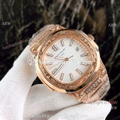 Best Replica Patek Philippe Nautilus White Face Tattoo Watches