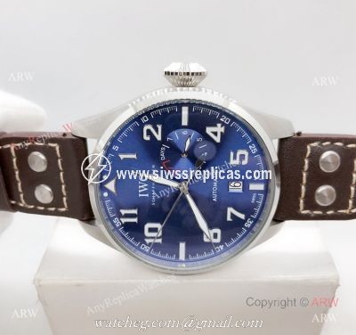 IWC Big Pilot SS Blue Dial Automatic Power Reserve Replica Watch