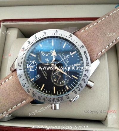 Low Price Omega Clone Watch Speedmaster SS Black Dial Chronograph Watches