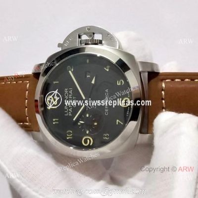 Replica Luminor GMT Panerai SS Black Dial Watch PAM0441