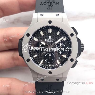 Copy Hublot Geneve Big Bang Stainless Steel Watch Siwss 4100 Carbon Dial