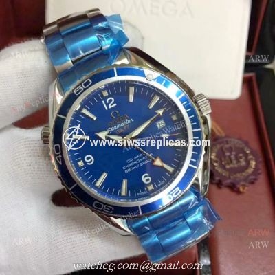 Low Price Omega Seamaster GMT Stainless Steel Blue Dial Watch
