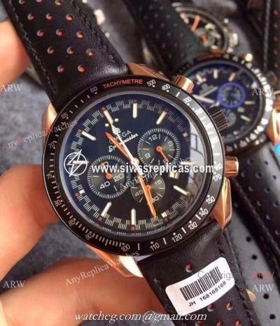AAA Quality Omega Dark Side Of The Moon Copy Watches Rose Gold Black Dial