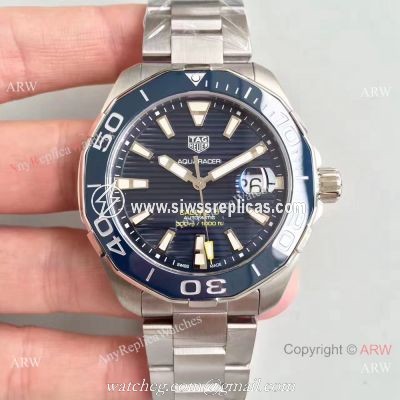 2018 Swiss Grade TAG HEUER Aquaracer Calibre 5 SS Blue Ceramic Watch