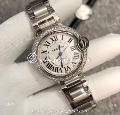 Ballon Bleu De Cartier 33mm Watch Stainless Steel Quartz Movement