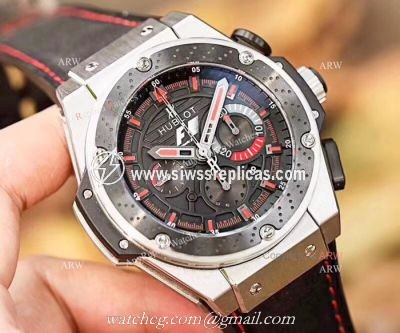 Swiss Copy Hublot V6 F1 King Power Stainless Steel Watch Newest 2019 Hublot F1 Replica King Power