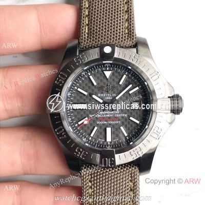 Swiss Breitling Avenger II Seawolf Replica Watch Black Carbon-Fiber Dial
