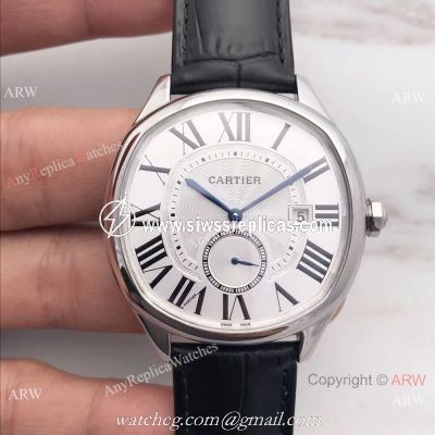 Swiss Cartier De Drive SS White Roman Dial 41mm Watch WGNM0003 Knock off