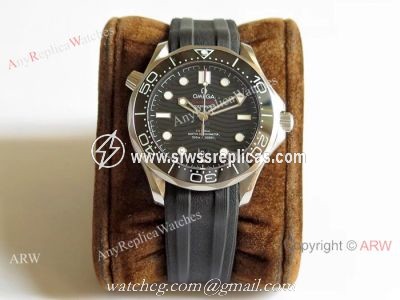 (OM)Swiss Omega Seamaster Diver 300m Omega 8800 Movement watch Black Dial Black Rubber Strap