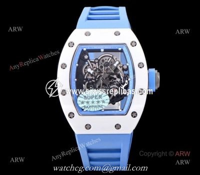 Swiss Richard Mille Bubba Watson RM055 White Ceramic Knockoff Watches