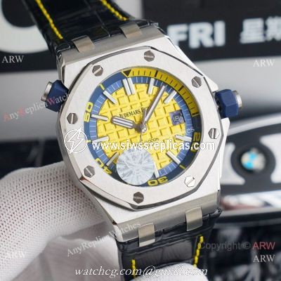 Audemars Royal Oak Offshore Diver Automatic Watches Yellow Dial