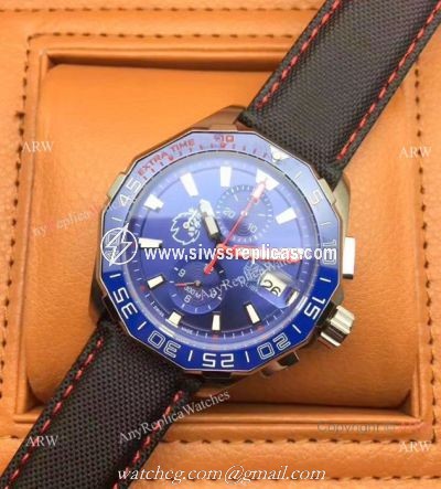 Replica TAG Heuer Match Timer Chronograph Watches SS Blue Ceramic