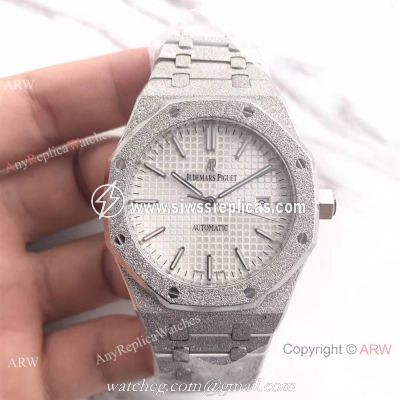 JF Factory Newest Audemars Piguet For Sale SS Frosted White Face