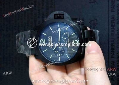 Luminor Panerai 72 Power Reserve Replica Watch All Black Green Markers