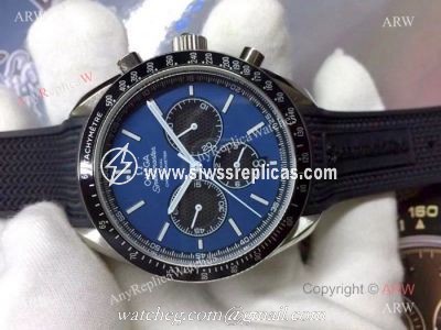 Best Replica Omega Speedmaster Racing Watches SS Blue Dial