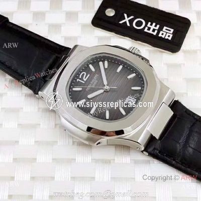 Copy Patek Philippe Automatic Nautilus Wristwatch SS Gray Dial