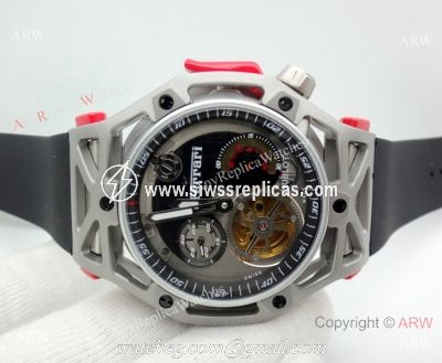 Fake Hublot Techframe Ferrari Tourbillon Titanium Watches 40mm