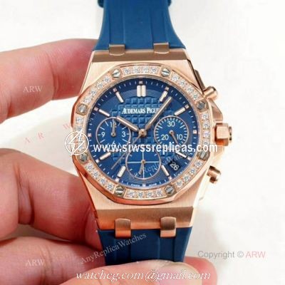 Copy Audemars Piguet Royal Oak Offshore Lady Watches Rose Gold Diamond