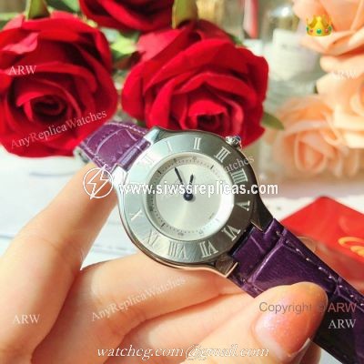 Cartier 21 Must De Cartier Womens Quartz Watch Silver Dial 28mm