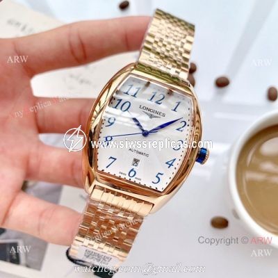High Quality Longines Quartz Replica Watches Rose Gold Arabic Markers