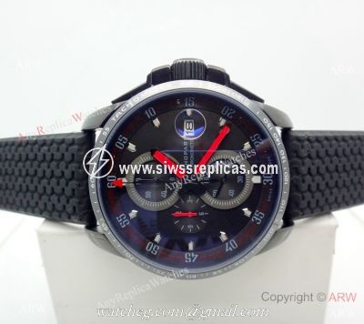 Fake Chopard Alfa Romeo Chronograph Black Dial Watch Red Hands