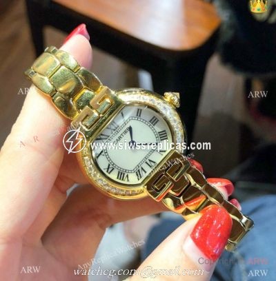 Rotonde de Cartier Yellow Gold Ladies watches 28mm