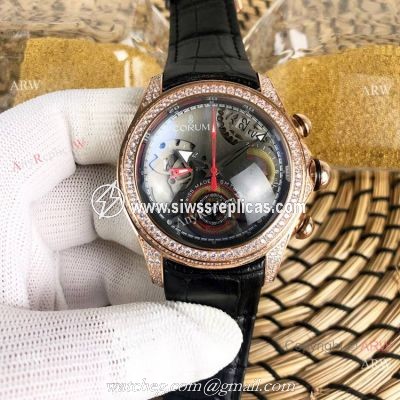 Corum Bubble Rose Gold Chronograph Face Watch for Sale  Best Replica Corum Watches