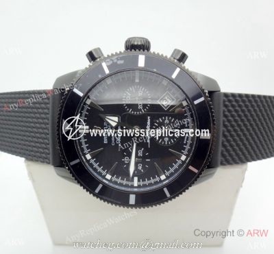 Solid Black Breitling Superocean Heritage II Replica Watches