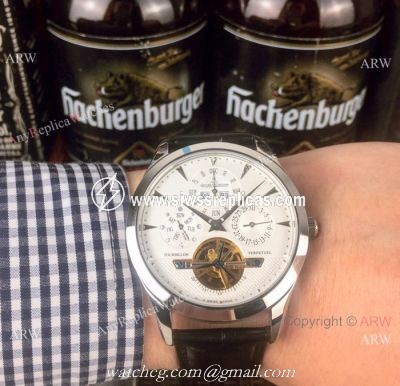 Jaeger-LeCoultre Master Grande Tradition Tourbillon Watch Copy White Dial