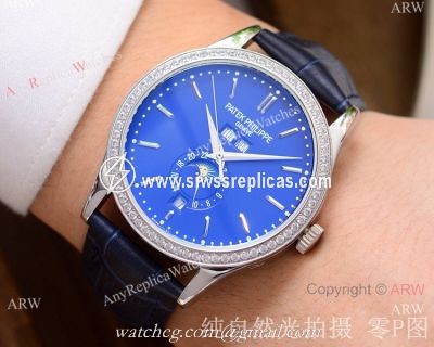 Patek Philippe Geneve Calatrava Blue Dial Watch Best Knock off Watches China
