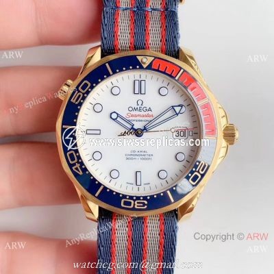 OM Factory Omega Commanders 007 James Bond Watch Replica Yellow Gold