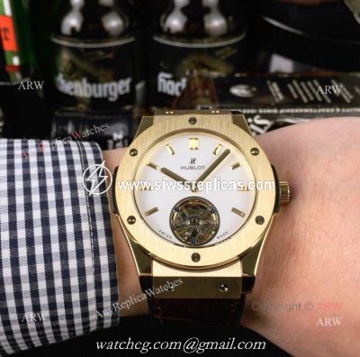 Hublot Classic Fusion Tourbillon Gold Watch Best ARW Replica Watches