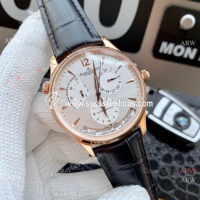 New Jaeger LeCoultre Master Geographic Men Watch Rose Gold