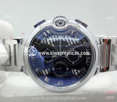 Cartier Ballon Bleu De Stainless Steel Chronograph Watch Replica