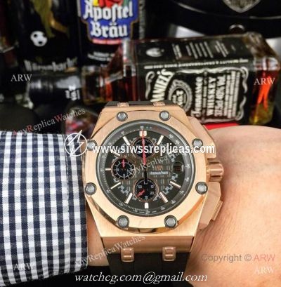 Japan Grade Copy Audemars Piguet Royal Oak offshore Michael Schumacher Watch Rose Gold